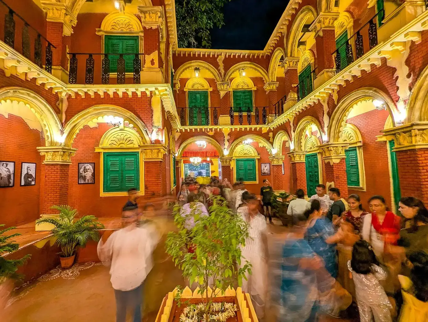 PXL 20241007 170802427.MP Durga Puja Pandal Lighting and deity at West Bengal Kachnapara India 14